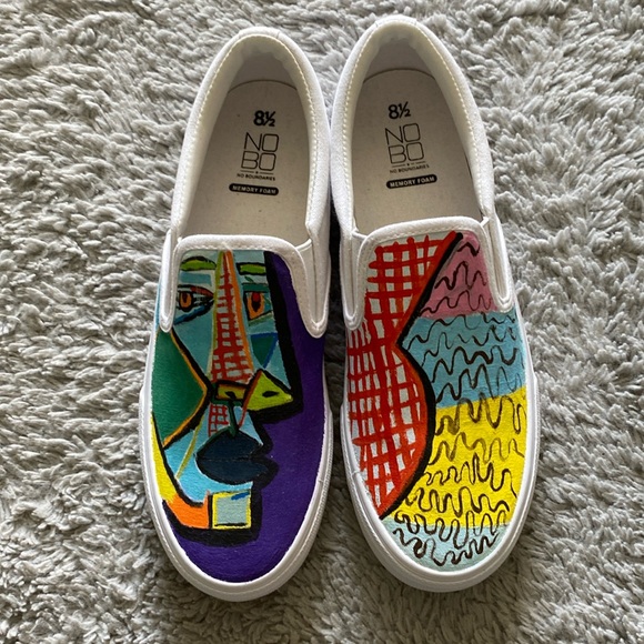 Picasso inspired shoes - Picture 1 of 1